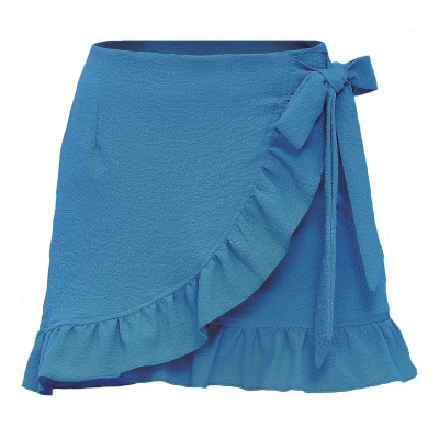 Jupe courte zippée pour femme à carreaux