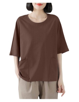 T-shirt manches courtes grande taille demi-manches