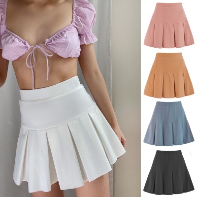 Jupe courte élastique taille haute pour femme
