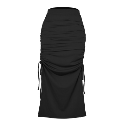 Jupe longue femme fendue taille haute