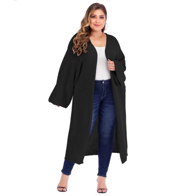 Pull femme manteau manches chauves-souris cardigan ample tissé