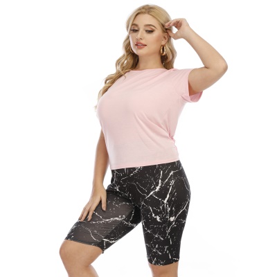 Short femme imprimé irrégulier noir
