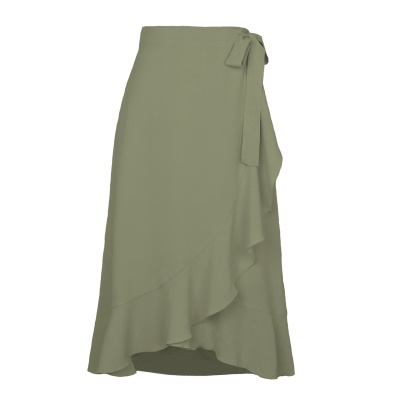 Jupe longue femme fendue taille haute