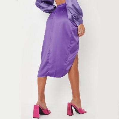 Jupe longue femme fendue, hanches et taille haute