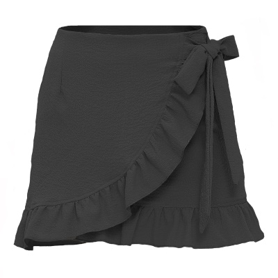 Jupe courte zippée pour femme à carreaux