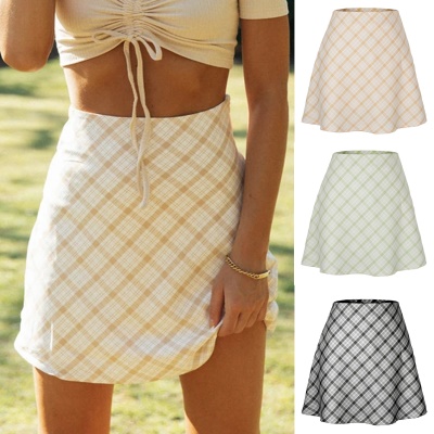 Jupe courte fendue pour femme Slim Fit