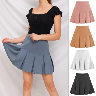 Jupe courte élastique taille haute pour femme