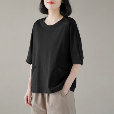 T-shirt manches courtes grande taille demi-manches