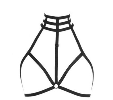Lingerie sexuelle pour femmes harnais sangle ajouré polyester