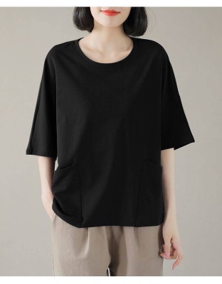 T-shirt manches courtes grande taille demi-manches