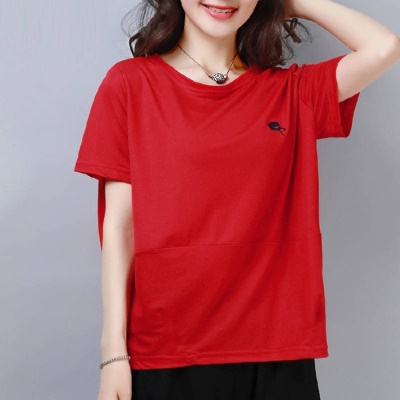 T-shirt à manches courtes pour femmes de grande taille