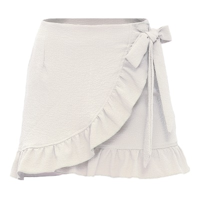 Jupe courte zippée pour femme à carreaux