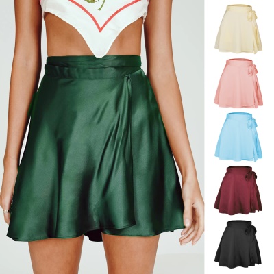 Jupe courte à lacets pour femme