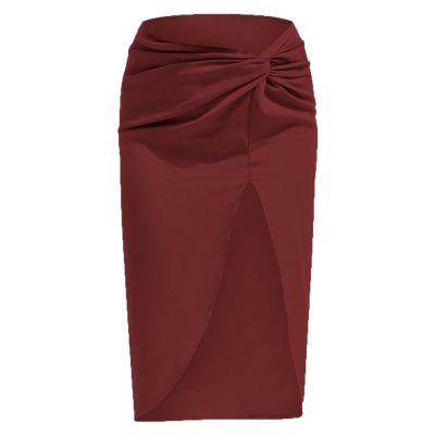 Jupe longue femme fendue, hanches et taille haute