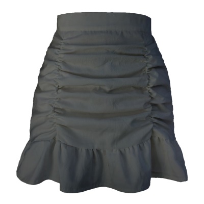 Jupe courte élastique taille haute pour femme
