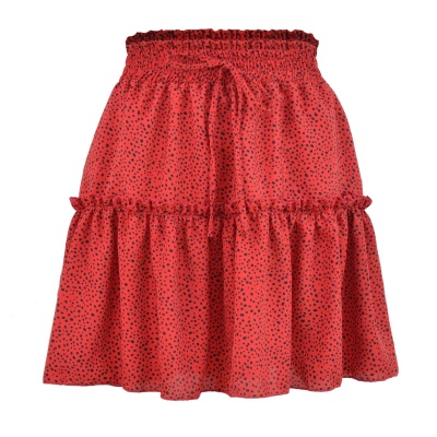 Jupe courte élastique taille haute pour femme