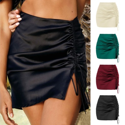 Jupe courte pour femme avec fentes
