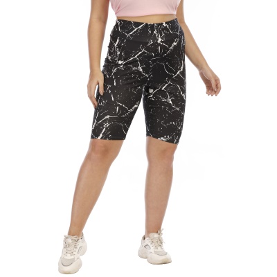 Short femme imprimé irrégulier noir