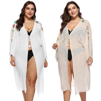 Top femme cardigan en dentelle manches longues crochet patchwork de fleurs