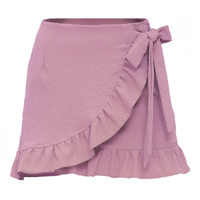Jupe courte zippée pour femme à carreaux