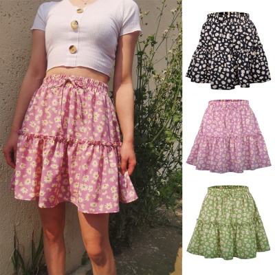 Jupe courte taille haute pour femme