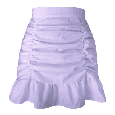 Jupe courte élastique taille haute pour femme