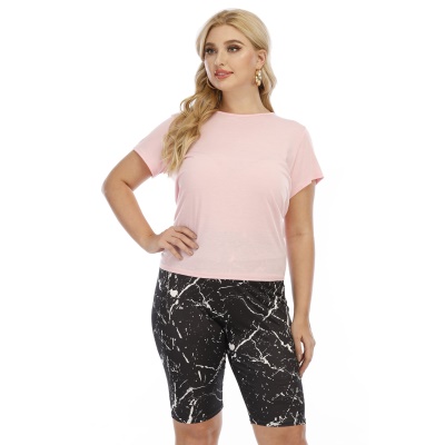 Short femme imprimé irrégulier noir
