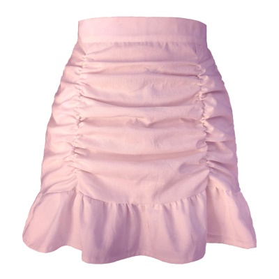 Jupe courte élastique taille haute pour femme