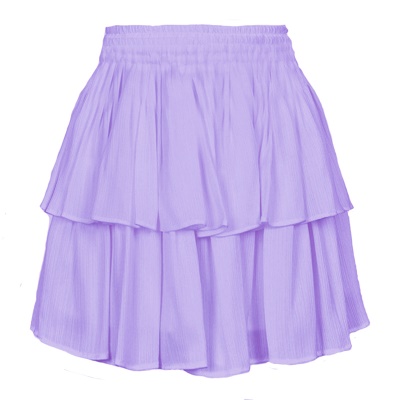 Jupe courte femme élastique double couche