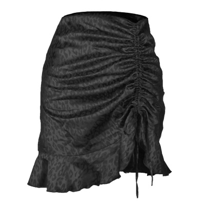 Jupe courte plissée avec cordon pour femme sexy