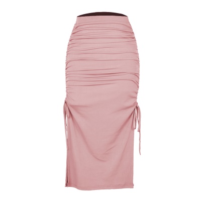Jupe longue femme fendue taille haute