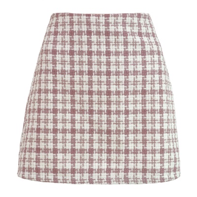 Jupe courte pour femme taille haute vintage Well treillis