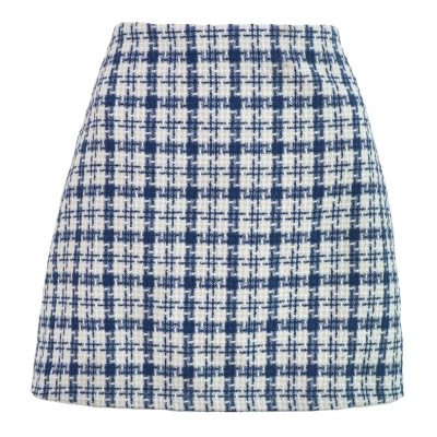 Jupe courte pour femme taille haute vintage Well treillis