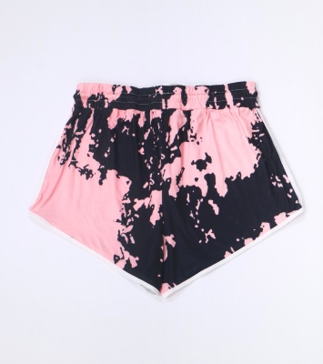 Shorts pour femmes avec cordon de serrage teint taille élastique