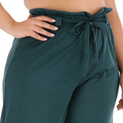 Ladies pantalons sangles arc lâche droit
