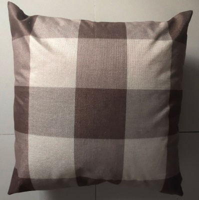 Housse de coussin imprimé double face pour taie d'oreiller à carreaux