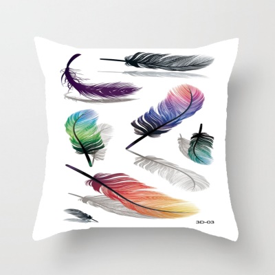 Taie d'oreiller en plumes avec impression de velours en cuir de pêche