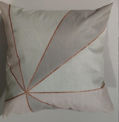 Housse de coussin  géométrique imprimé en lin