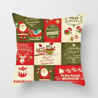 Housse de coussin de voiture pour oreiller d'oiseau de Noël