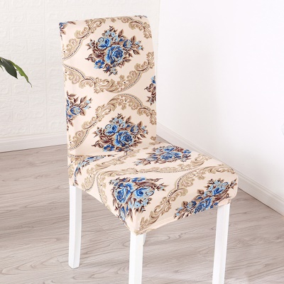 Housse de chaise en fibre de polyester imprimée semi-enveloppée