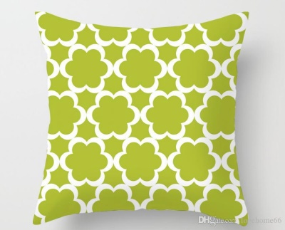 Housse de coussin  géométrique imprimé en lin