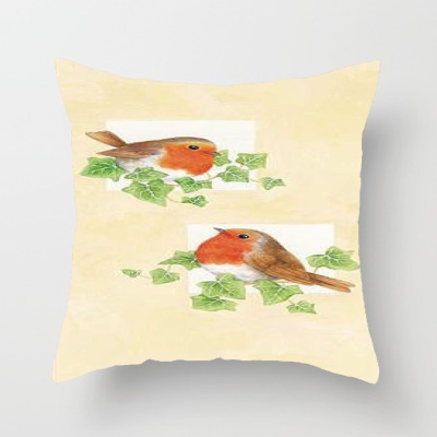 Housse de coussin de voiture pour oreiller d'oiseau de Noël