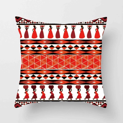 Housse de coussin imprimée imprimée en lin