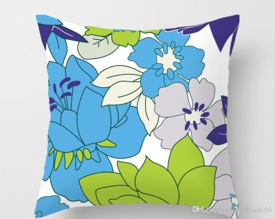 Housse de coussin  géométrique imprimé en lin