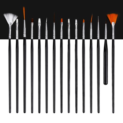Pinceaux de manucure Pack de 15 crayons à dessin