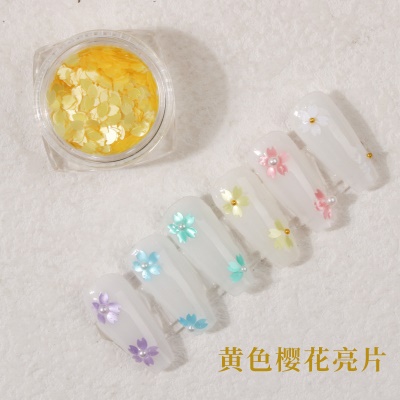 Accessoire de décoration pour manicure Pétales de fleur de cerisier ultra-minces