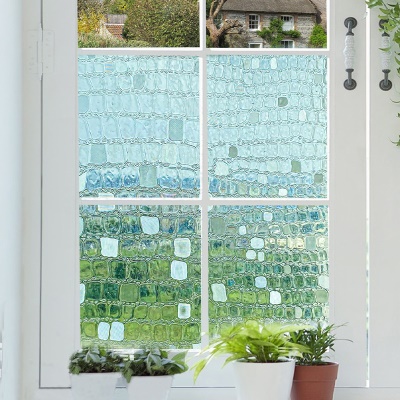 Autocollant de verre avec motif crocodile anti-voyeur givré