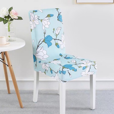 Housse de chaise en fibre de polyester imprimée semi-enveloppée