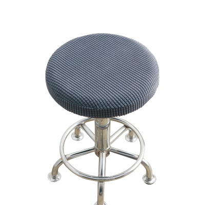 Housse de chaise recouverte de fibre de polyester chaise ronde à carreaux