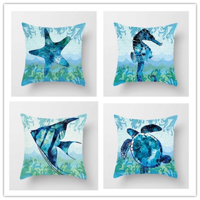 Housse de coussin Taie d'oreiller marine